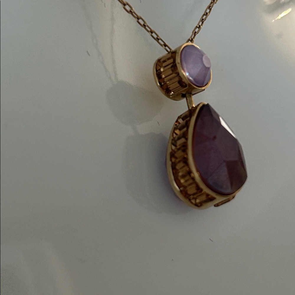 Swarovski Orbita Necklace, Drop cut crystal, Multicolored, Gold-tone Finish - Picture 5 of 15